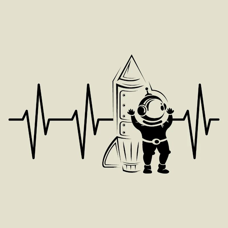 Rocketman, Heartbeat, Rocket, Space, Space, Astronaut, Pulse