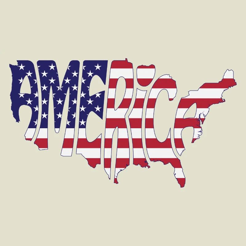 American Flag Map Design