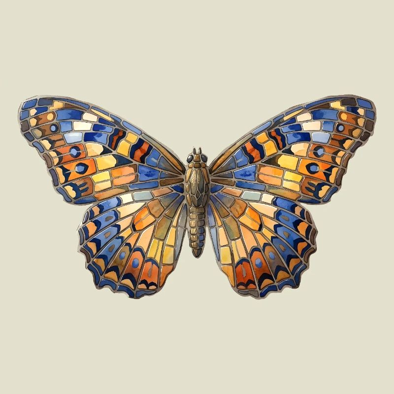 Schmetterling Mosaik - Kunst Geschenk