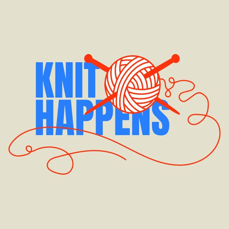 Logo Knit Happens Conception tricotée