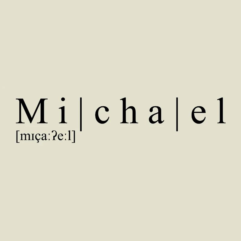 Nom : abstrait, typographique, blanc, Michael