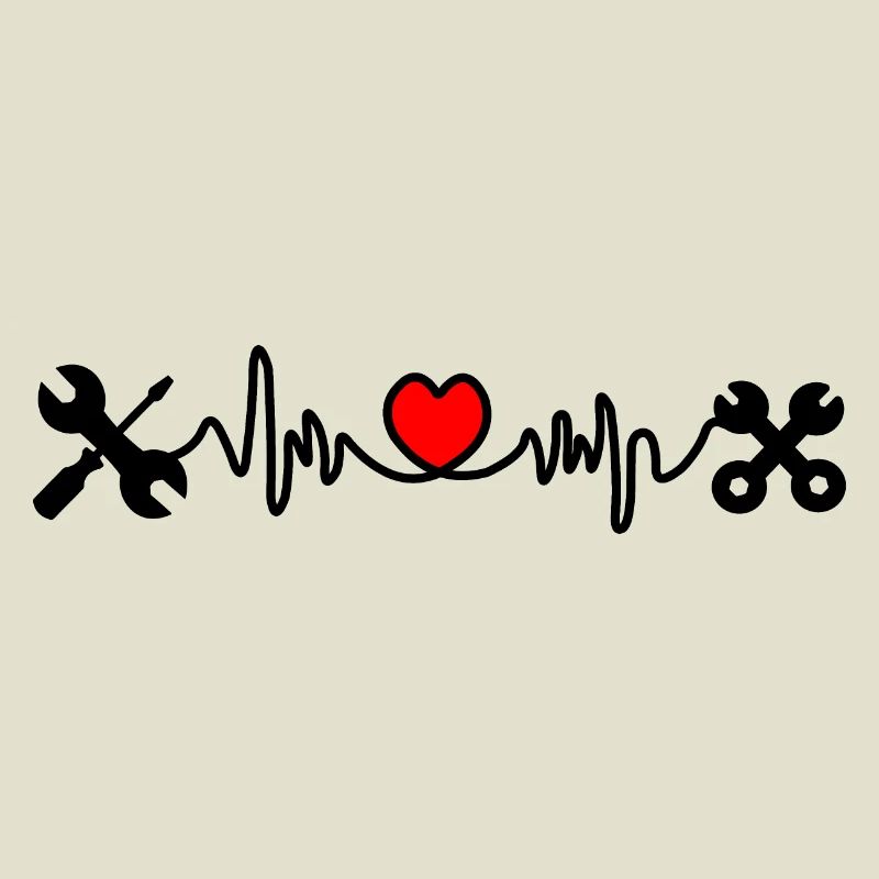 Tools with heart cardiogram