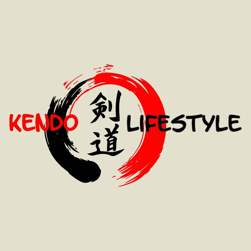 Kendo Japanese script in enso zen circle