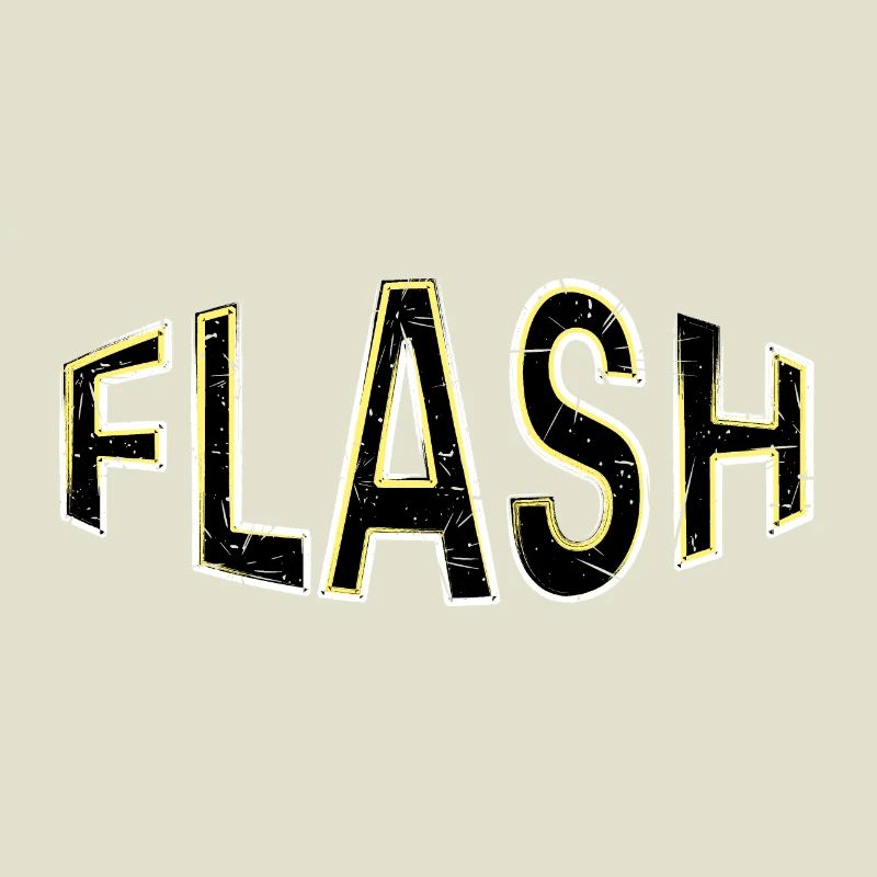 FLASH label with flashes