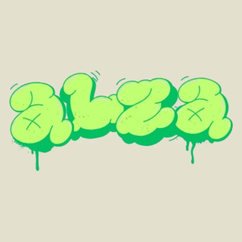 Conception de style graffiti vert vif