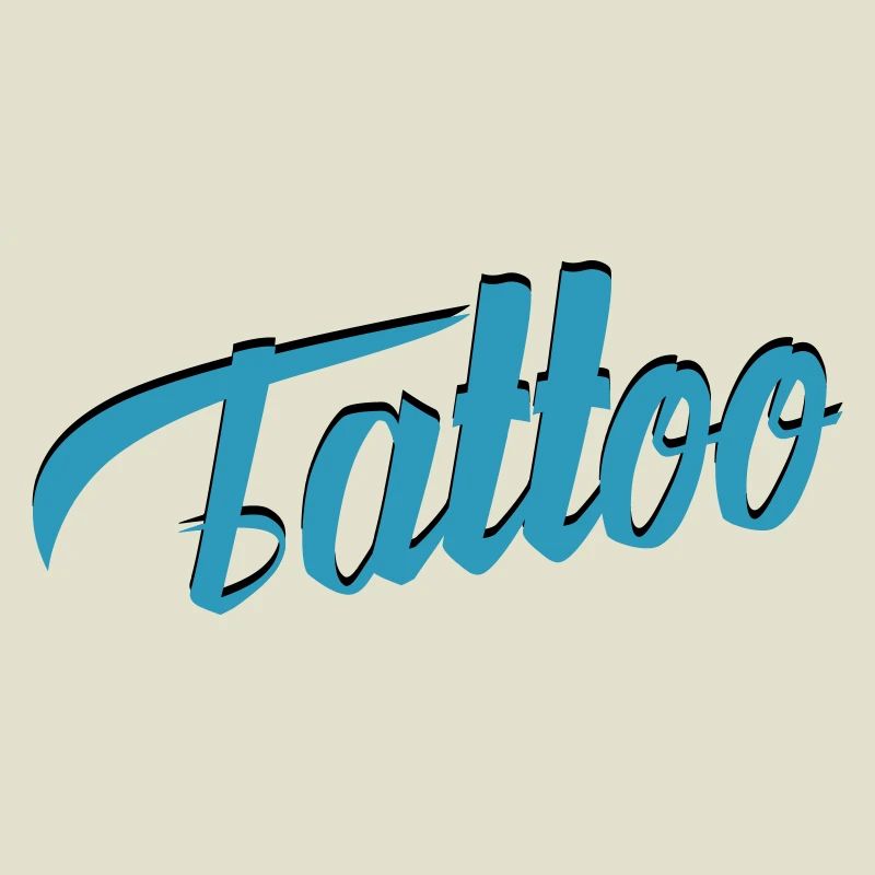Tattoo Script in Teal