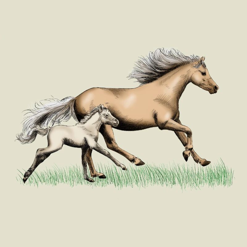 Mare with foal