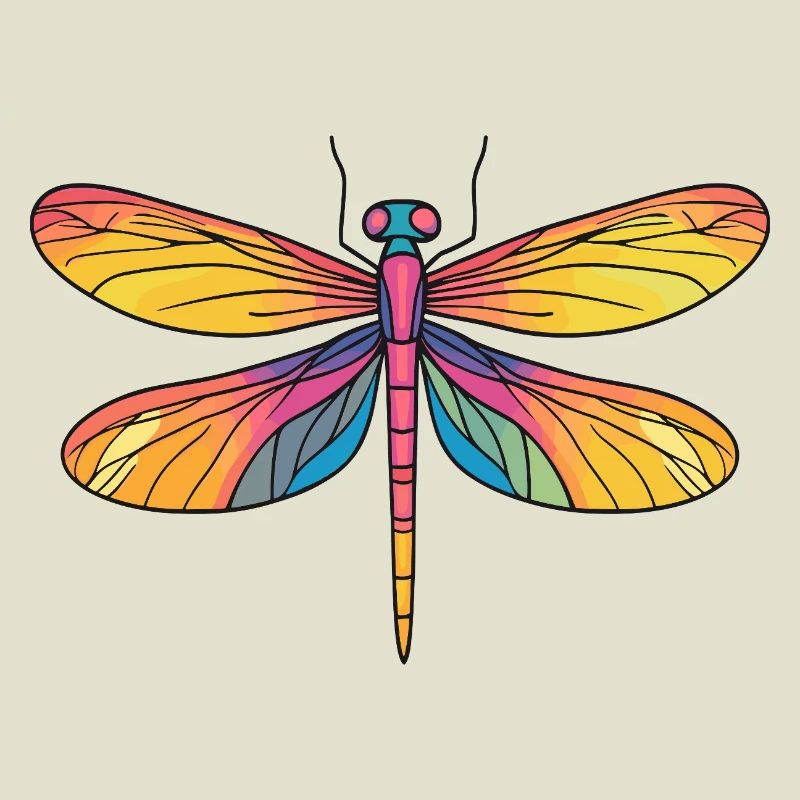 Rainbow Dragonfly Wings