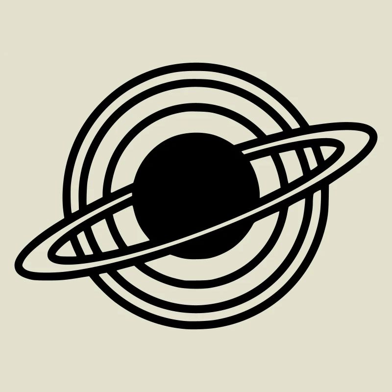 Saturn Planet Ringe Silhouette