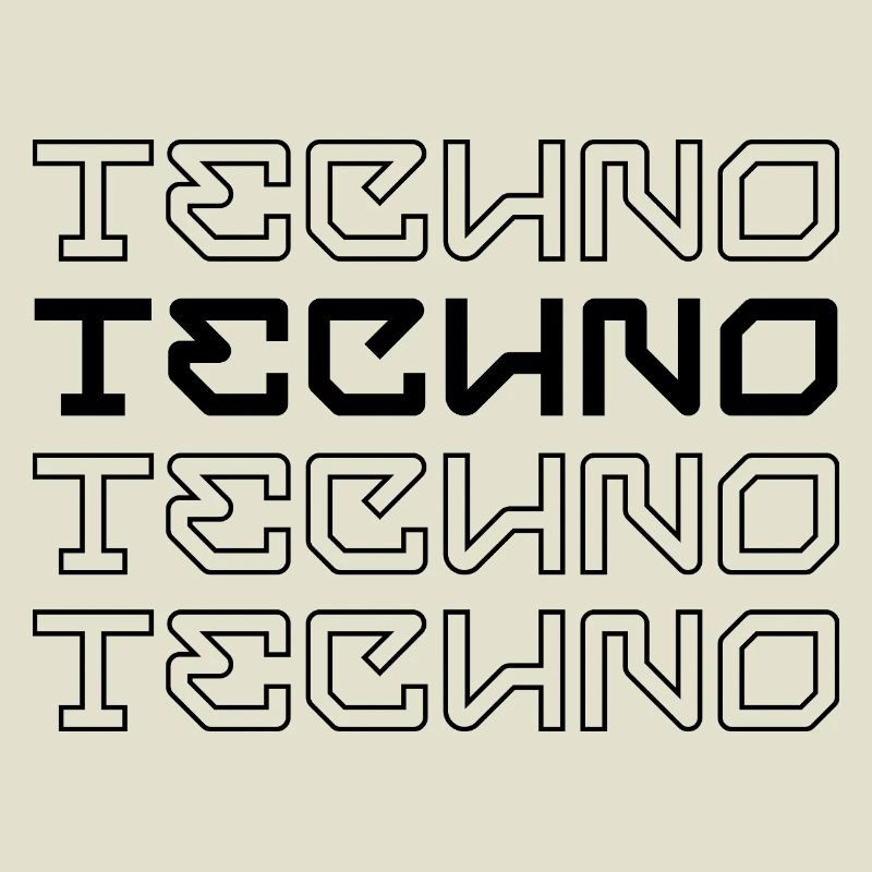 Conception de logo en typographie techno-moderne