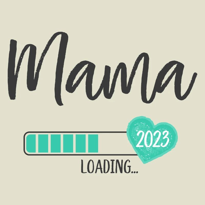 Mama Loading 2023 Herz Junge Werdende Mama
