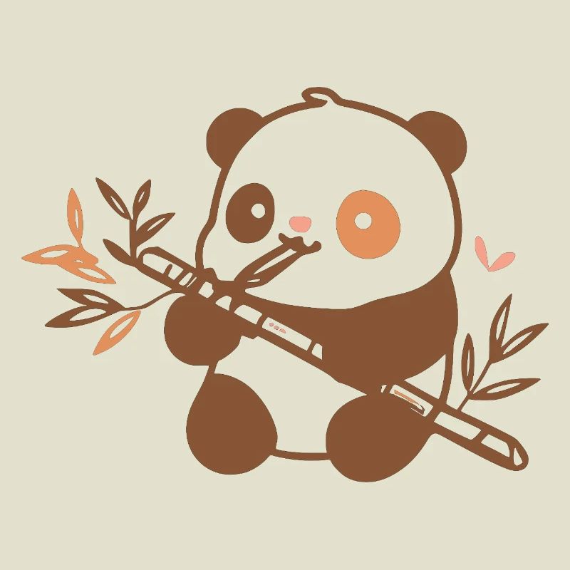 Cuddly Panda with Bamboo