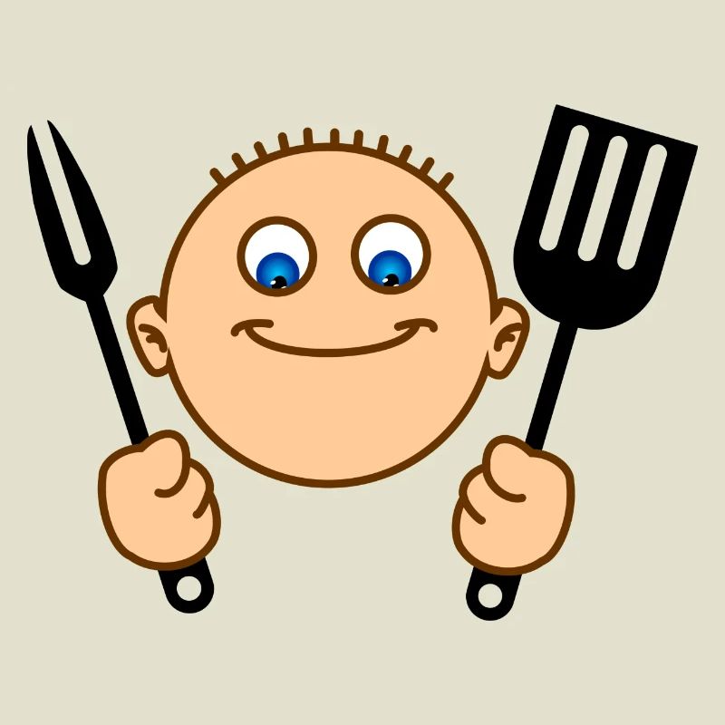Cheerful help in the kitchen or BBQ