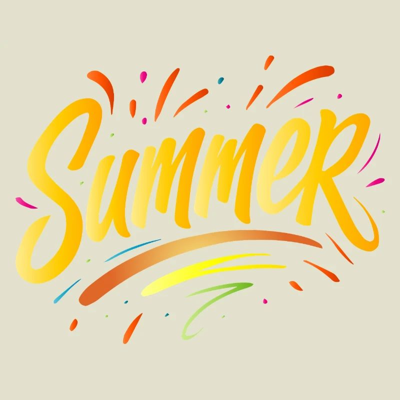 Summer Typo - Summer Design with Splash Elements