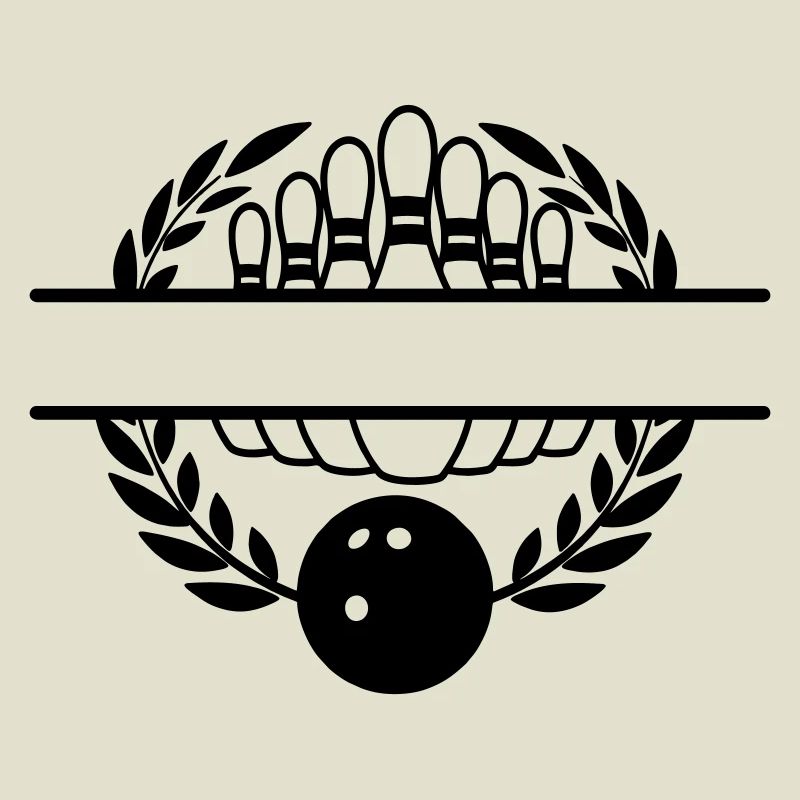 Bowling laurel wreath banner