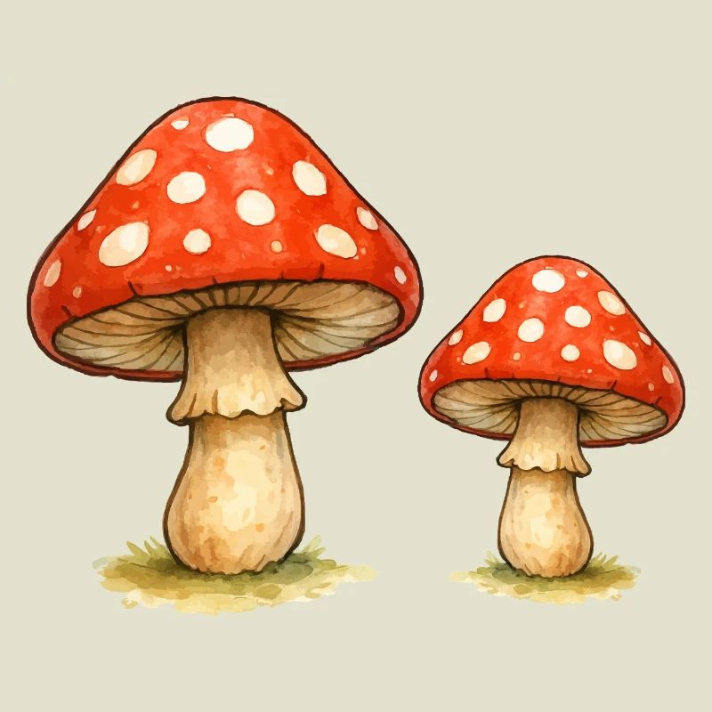Red Toadstool Duo