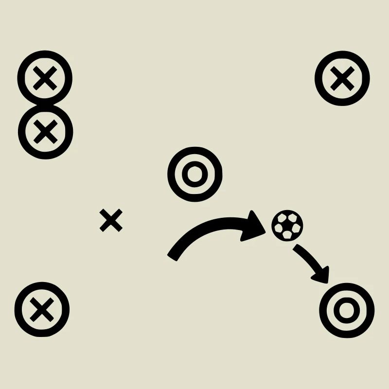 Soccer Tactics Coach Strategy Vector