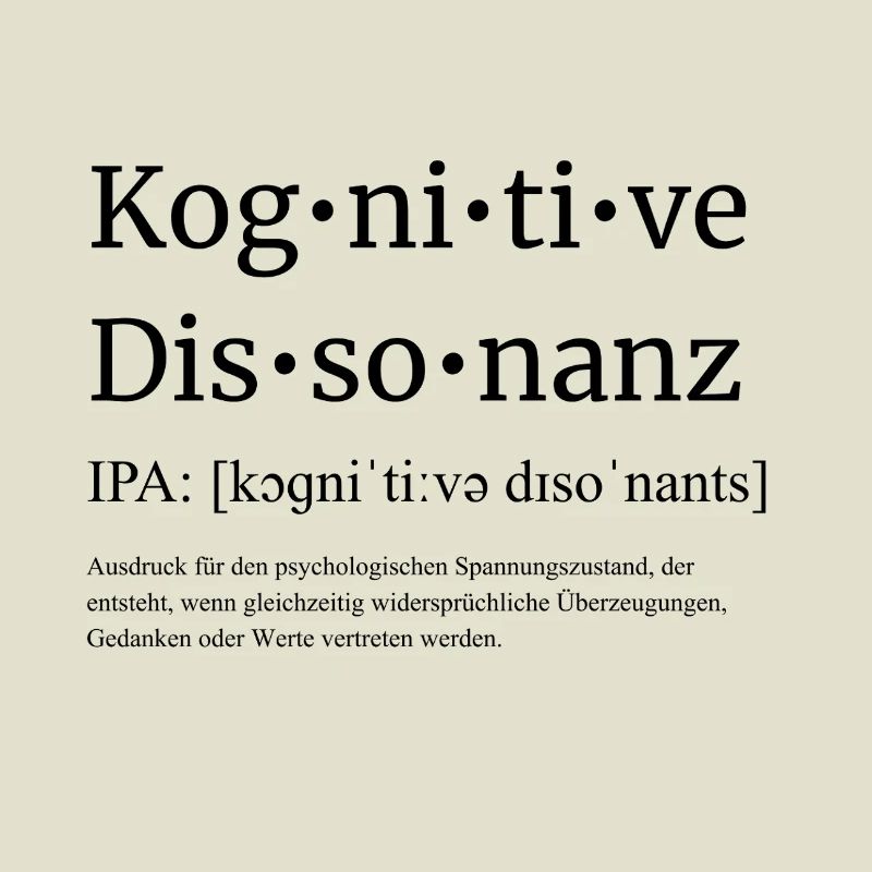Dissonance cognitive