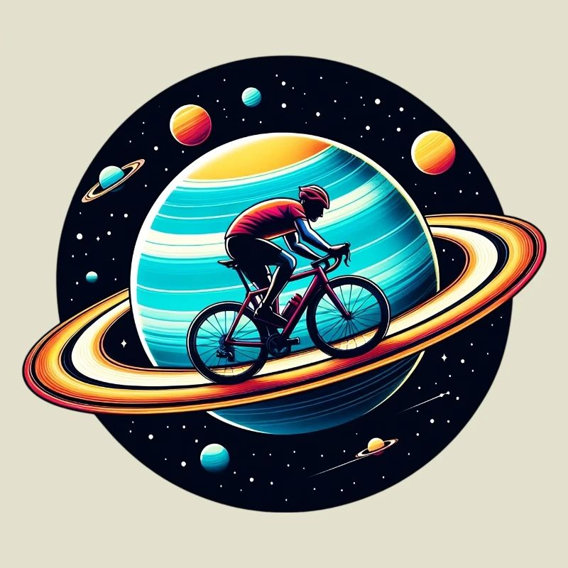 Cyclist on Saturn