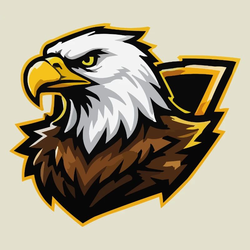 Eagle with Gold Accent Comic