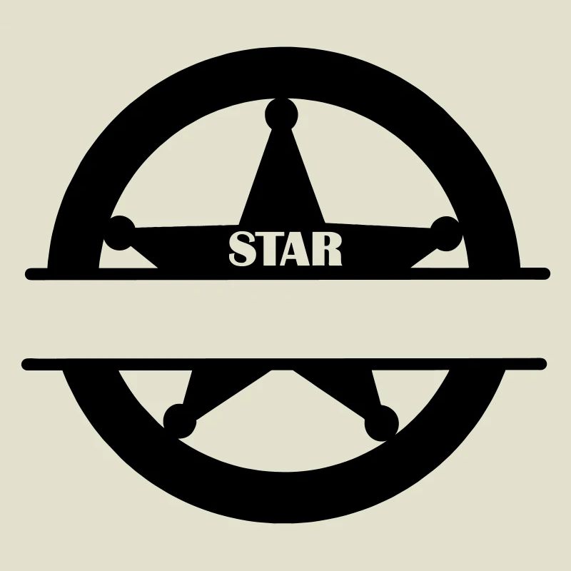 Marshal star in circle monogram