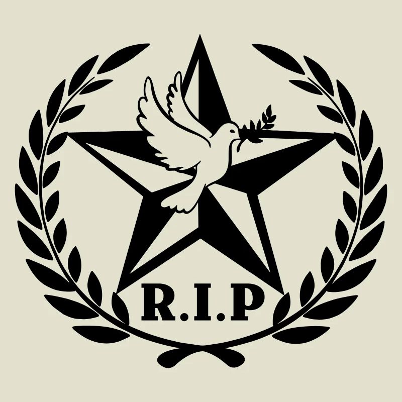 R.I.P Sterntaube Lorbeerkranz