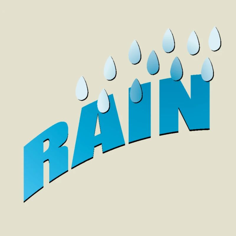 Rain Rain Raindrops Blue gradient