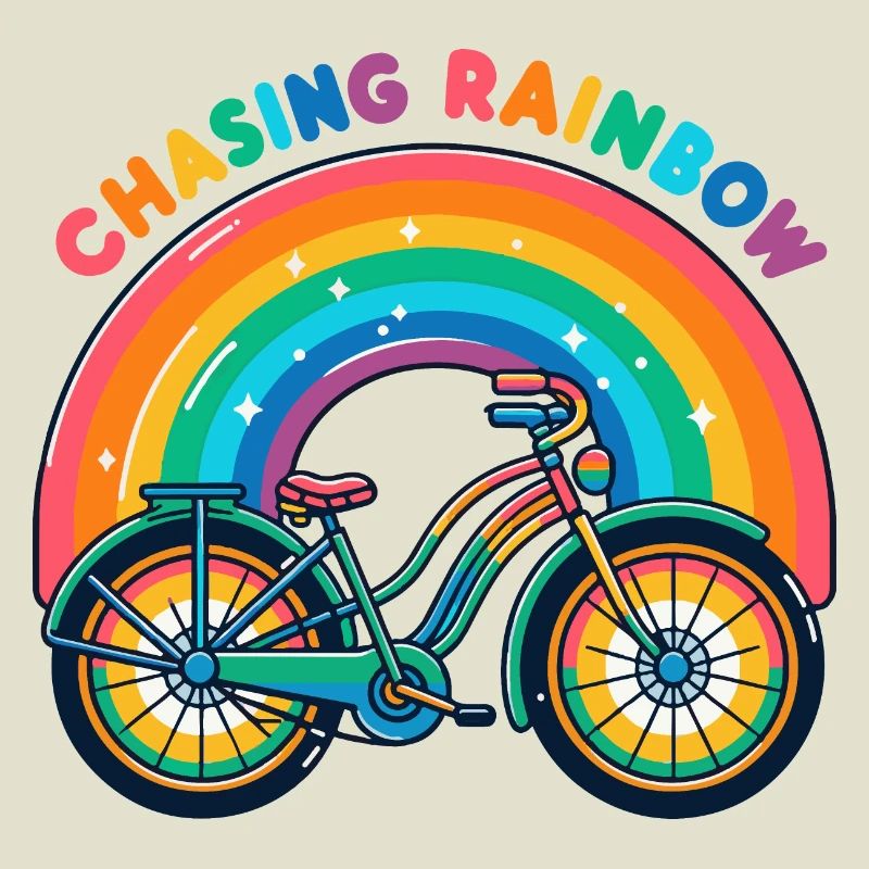Conception de vélo Chasing Rainbow
