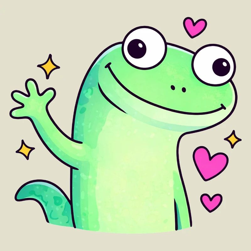 Cute Doodle Chameleon Shirt | Lizard Lizard Lizard