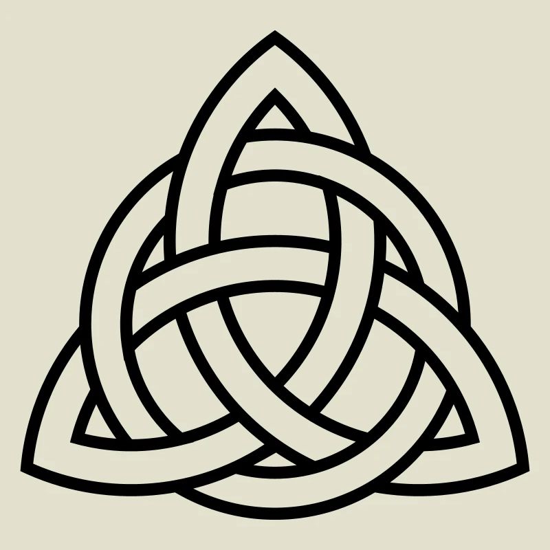 Keltisches Triqueta oder Triquetra-Symbol WEISS
