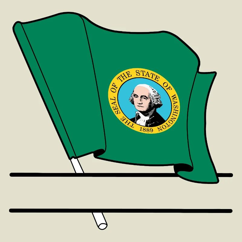Drapeau Washington bannière de texte