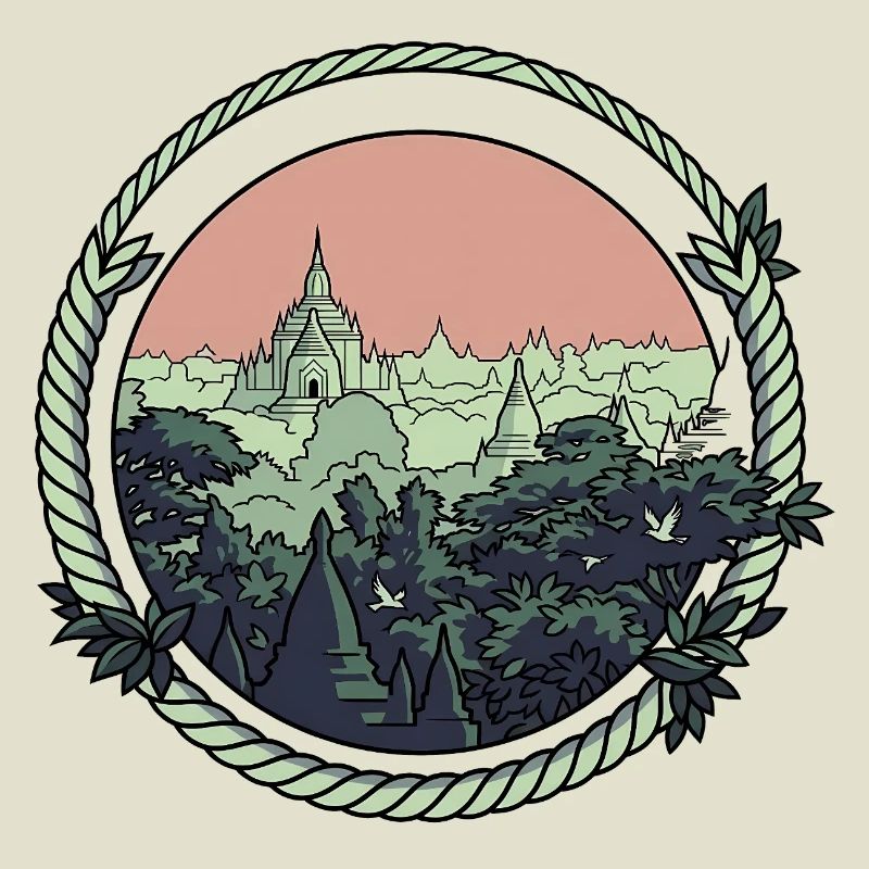 Pagoda Comic Style