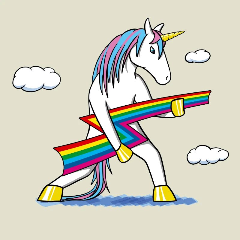 Rainbow Rock – Einhorn mit Regenbogenblitz
