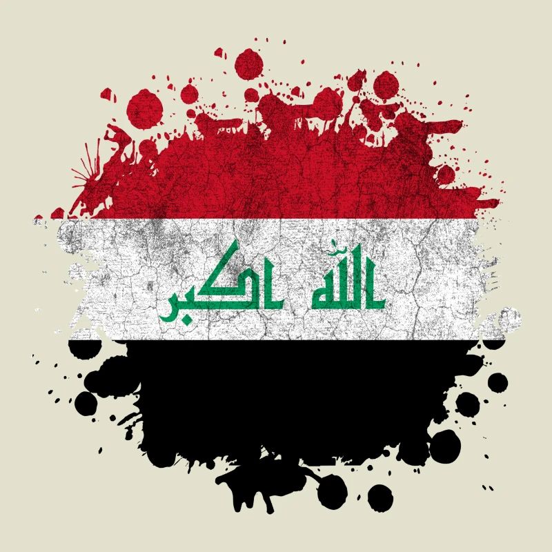 Conception de drapeaux Splash Irak