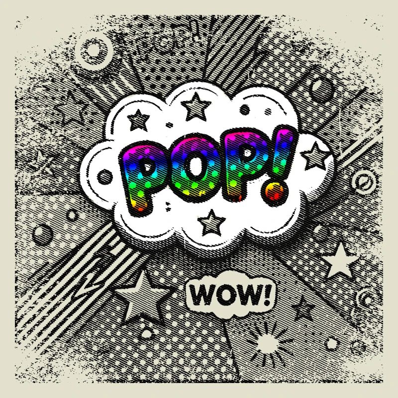 POP Clouds Style Pop Art + Spectre de couleurs