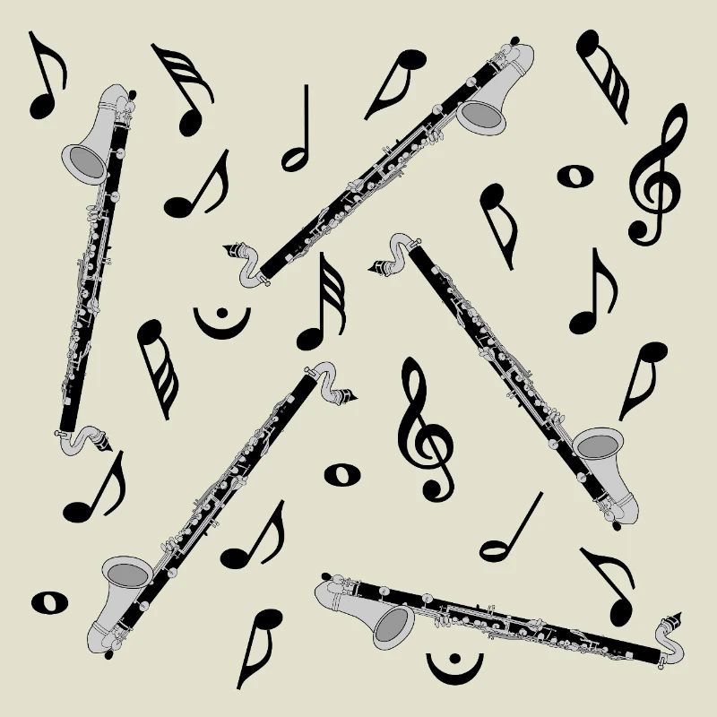 Notes de musique pour clarinette basse