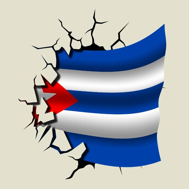 Drapeau de Cuba - Cuba - Drapeau Broken Design