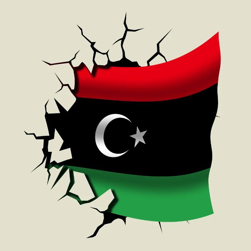 Drapeau de la Libye - Libye - Drapeau Broken Design