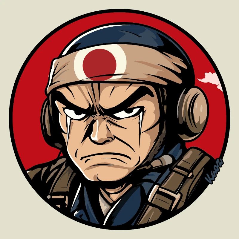 Warrior Samurai Cartoon Design