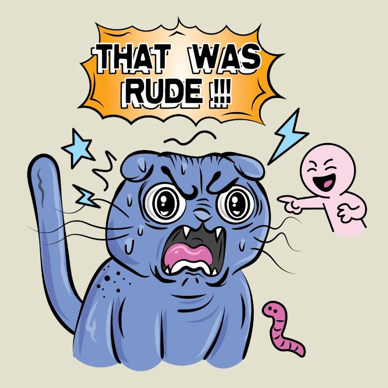 Angry Cat Screams at Expression