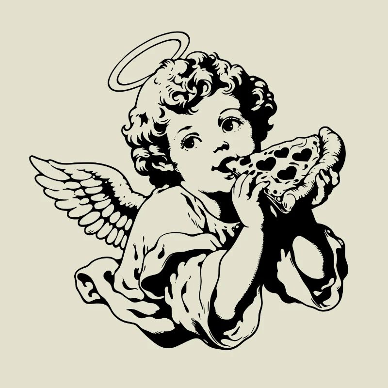 Pizza Angel – Cherub with pizza slice