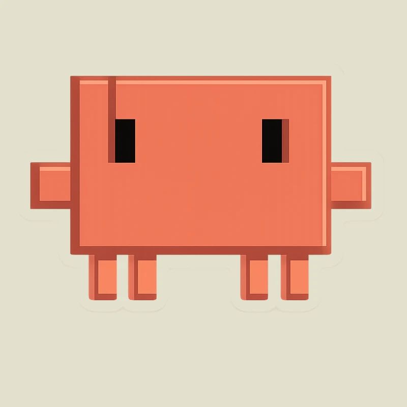 Claude Code Pixel AI Mascot Dev Sticker