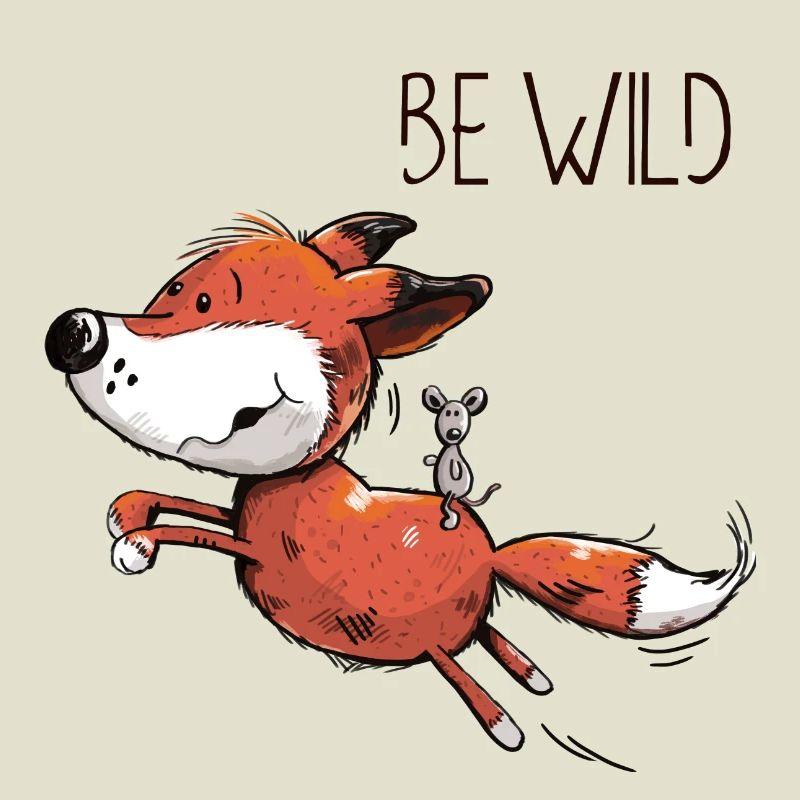 Be Wild Fox with Riding Mouse - Baby Comic