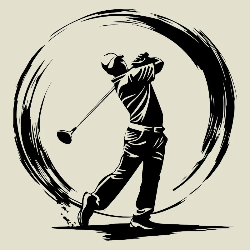 Golfer Man Silhouette