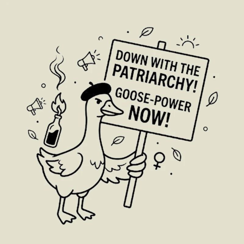 down with the patriarchy goose