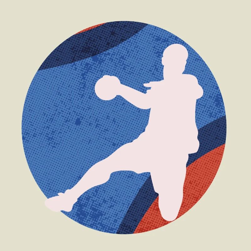 Silhouette de basket dans une pop rétro