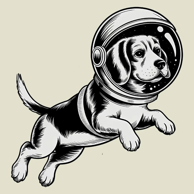 Beagle in Space - Cool Astonomy Logo