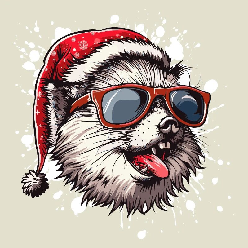 Hérisson Noël Drôle