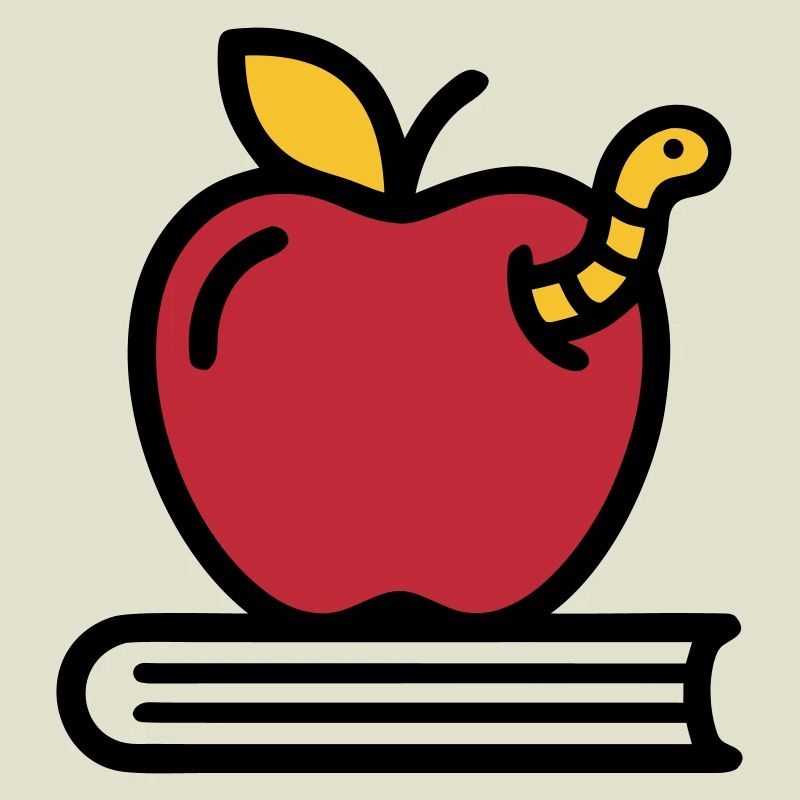 Apple Book Worm Elementary School