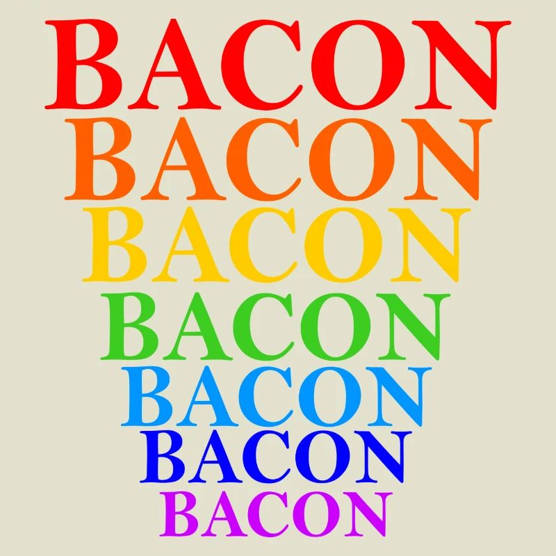 Regenbogen Bacon Stapel Design